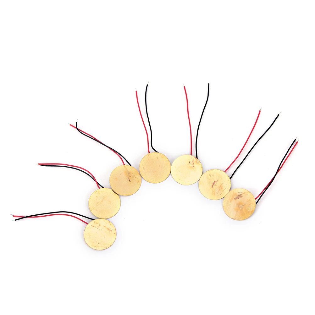 

6Pcs Pickup Piezo Disc Elements With Leads Cigar Box Guitar Pickup Repair Luthier Tool 20mm