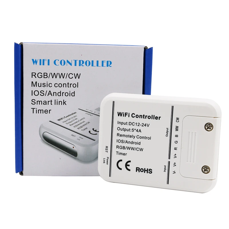 Wifi светодиодный RGB контроллер DC12 24V 5 каналы RGB/WW/CW для светодиодной ленты
