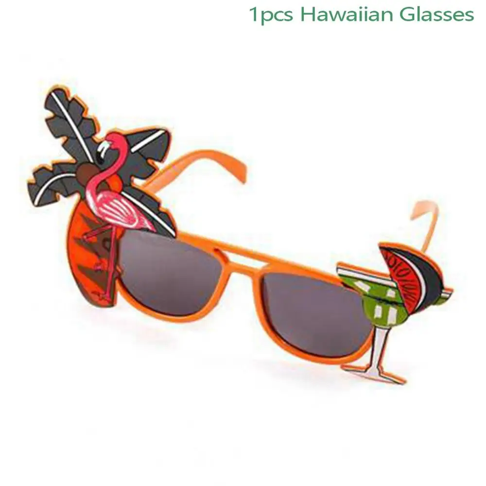 orange flamingo Гавайские Вечерние Декорации в виде фламинго Aloha Luau, летние тропические вечерние принадлежности в виде пальмовых листьев ананаса, Гавайские вечерние свадебные декорации на день рождения - Цвет: orange flamingo