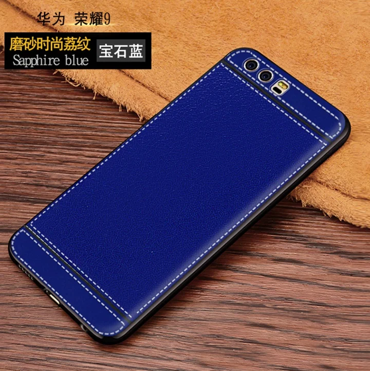 Силиконовый чехол Litchi cortex для huawei honor 9 чехлы hoesje lychee кожаный матовый мягкий из тпу
