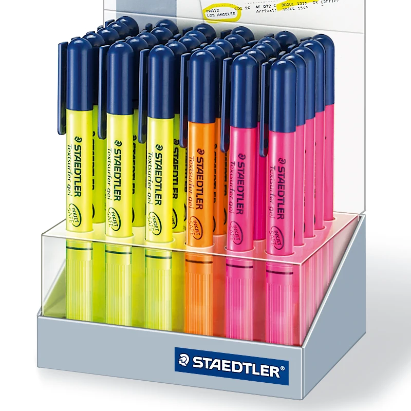 Staedtler твердый хайлайтер вращающаяся помада хайлайтер цветной желе маркер карандаш 4 шт./партия