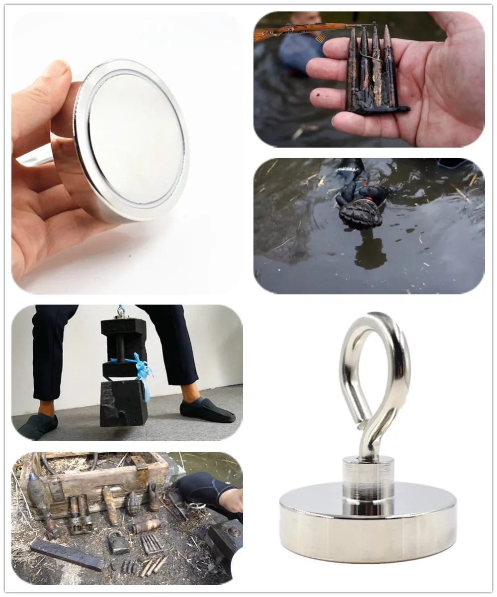 Мощный круглый неодимовый магнит D60 мм спасательный снаряжение для морской