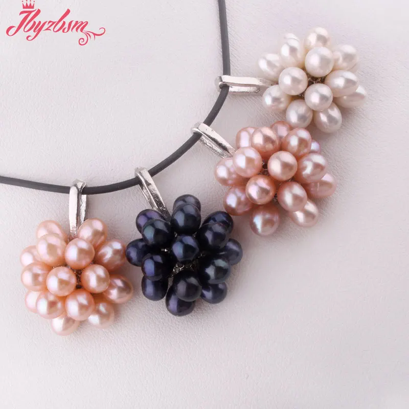 Природный Овальный пресноводный жемчуг 6x7 мм Белый цинковый сплав модные женские