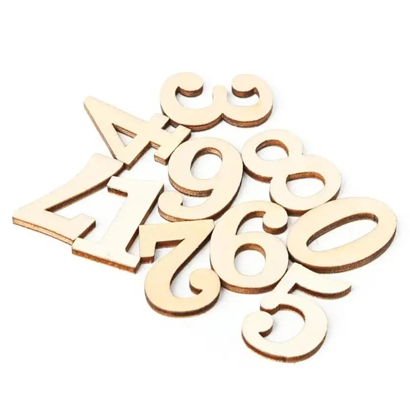 10 шт./упак. деревенский деревянный цифровой номер Искусство ремесла Сделай Сам ручной работы стол посыпать Цветы украшения дома Подставки для фотографий аксессуары