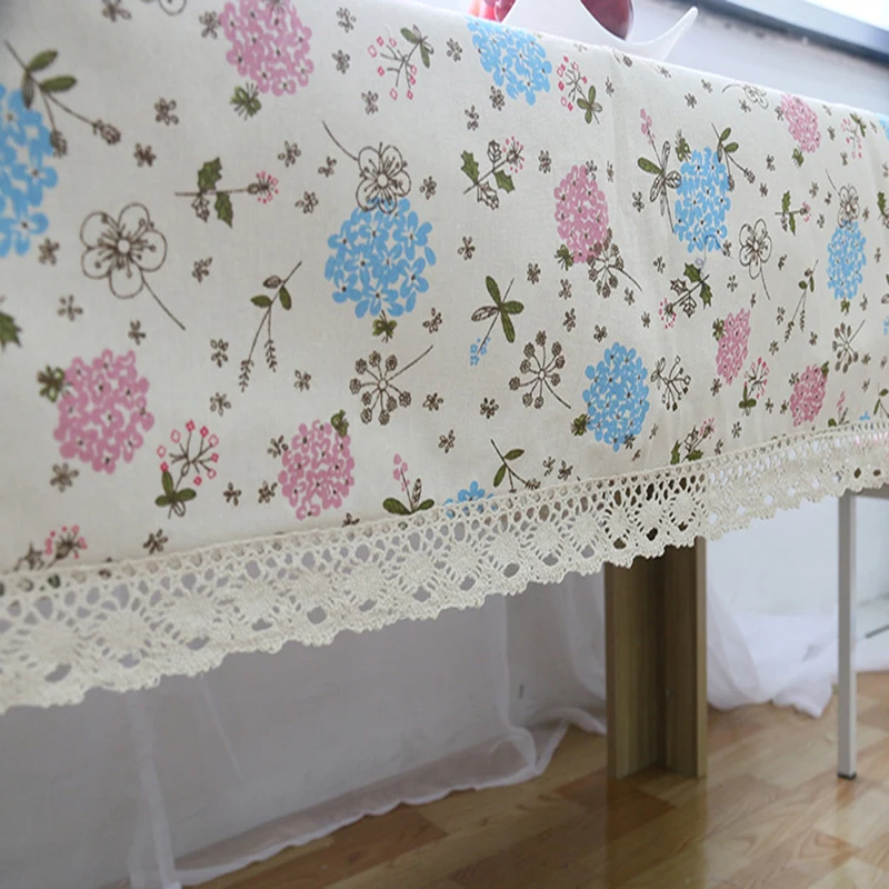 pure linen table cloth coffee tea dandelion scene scenic floral flower europe american modern style deal free shipment | Дом и сад