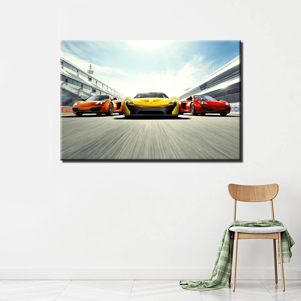1 шт. Холст Картина Mclaren P1 спортивный автомобиль HD плакаты и принты настенные