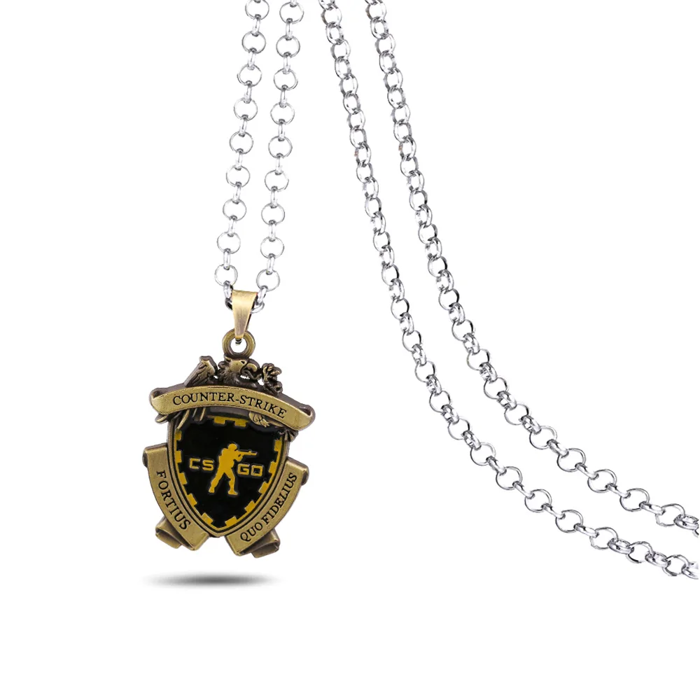 link chain necklace Llaveros игра CS GO медаль брелок для мужчин металл счетчик Strike CSGO брелок для женщин сумка для автомобиля кулон ювелирные изделия hombreFans подарок сувенир - Цвет: link chain necklace