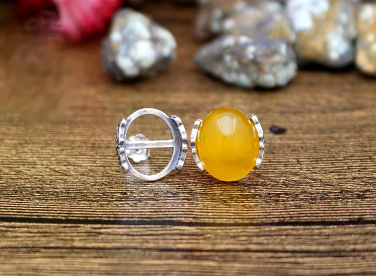 100% Стерлинговое Серебро 925 пробы цветные ювелирные изделия пустые серьги