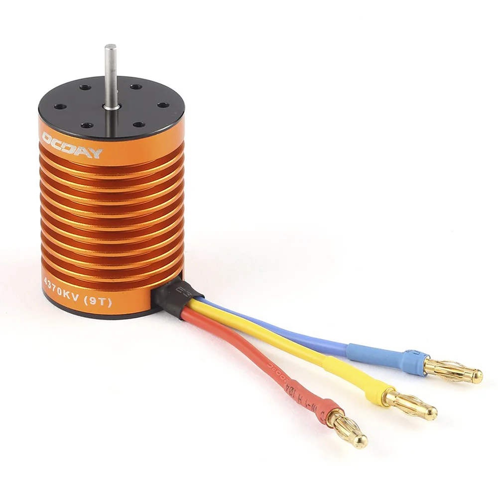 9T 4370 KV 4 Poles RC Sensorless Brushless Motor for 1/10 Car Truck Boat | Игрушки и хобби