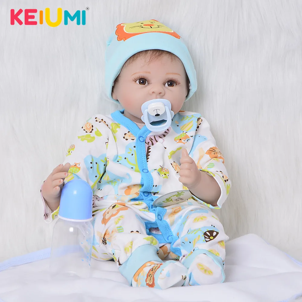 Кукла реборн KEIUMI Realista Реалистичная тканевая младенец для мальчиков модные