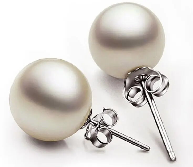 Простые белые серьги-гвоздики с имитацией жемчуга для женщин Классический