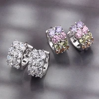 white korean earrings gold hoop earrings for women bijoux femme brincos cristal jewelry accessorios mujer aretes oorringen e1319