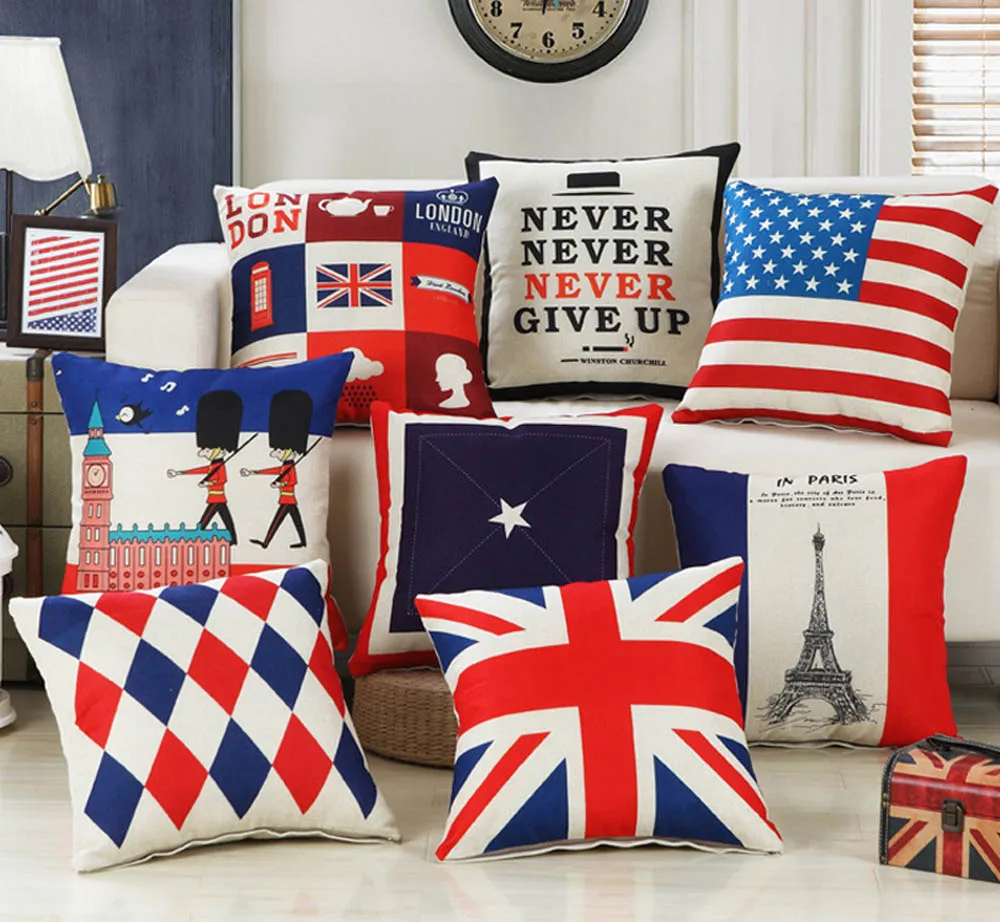 Наволочка для подушки в лондонском стиле наволочки диванных подушек наволочка с