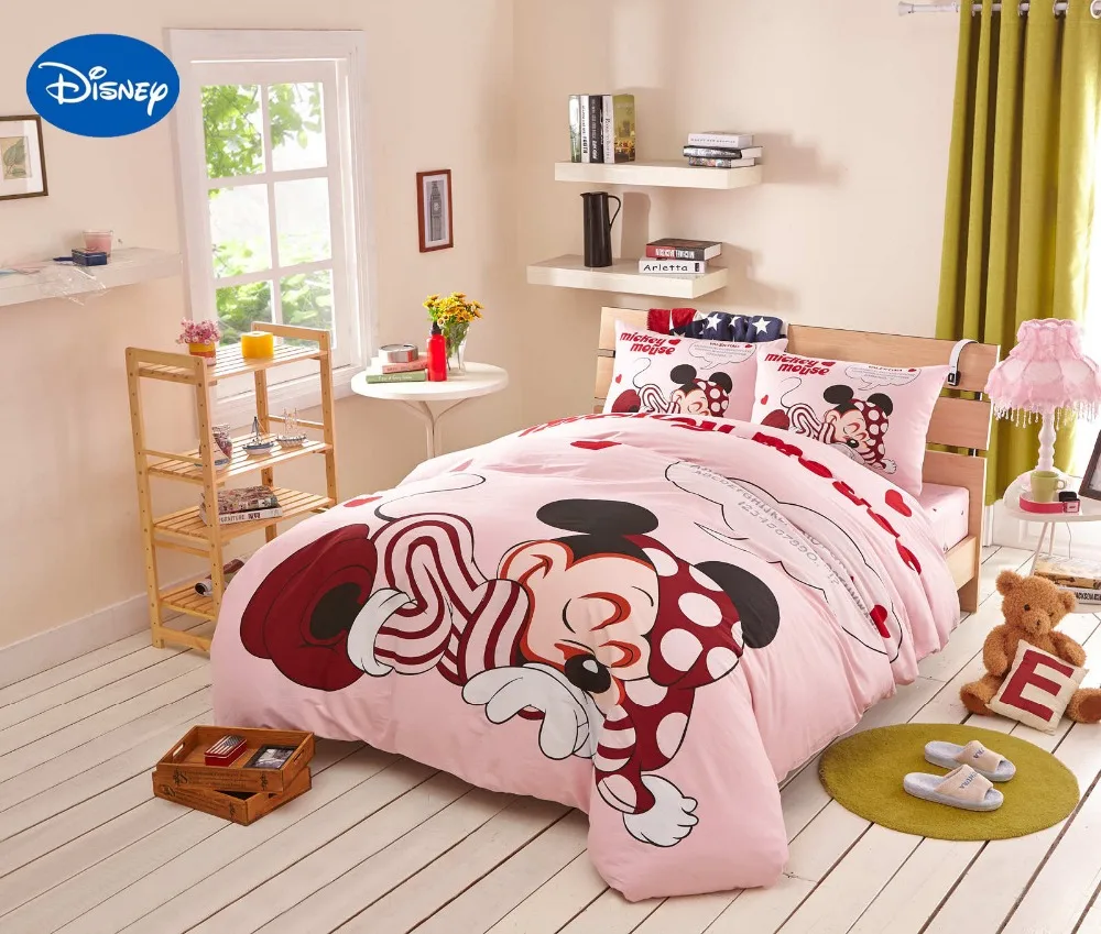 Комплект постельного белья из мультфильма Минни Маус|cover set|bed sheet coversheet cover |