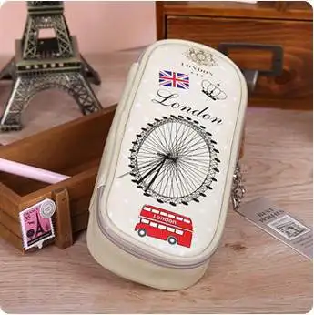 Чехол-карандаш из искусственной кожи с большой емкостью для школы канцелярские