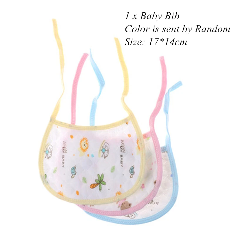 random 6 слоев муслина детские нагрудники натуральный хлопок Мягкий Baberos Bebe Бандана с животным младенческой халат отрыжка ткань кормления слюнявчик полотенце - Цвет: random
