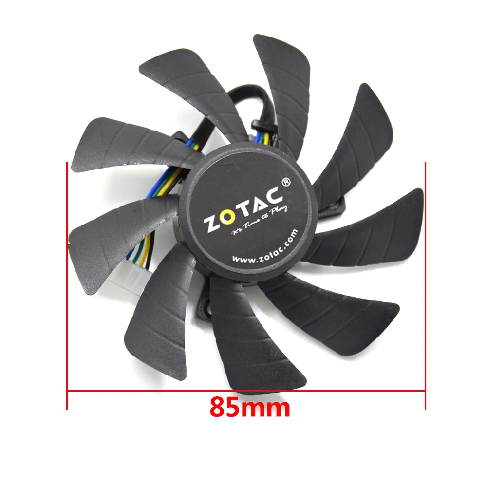 Охлаждающий вентилятор 85 мм T129215SH T129215SU DC12V 0.30AMP 4PIN для Zotac GeForce N1060IXOC 6GD GTX 1060 3 ГБ Mini