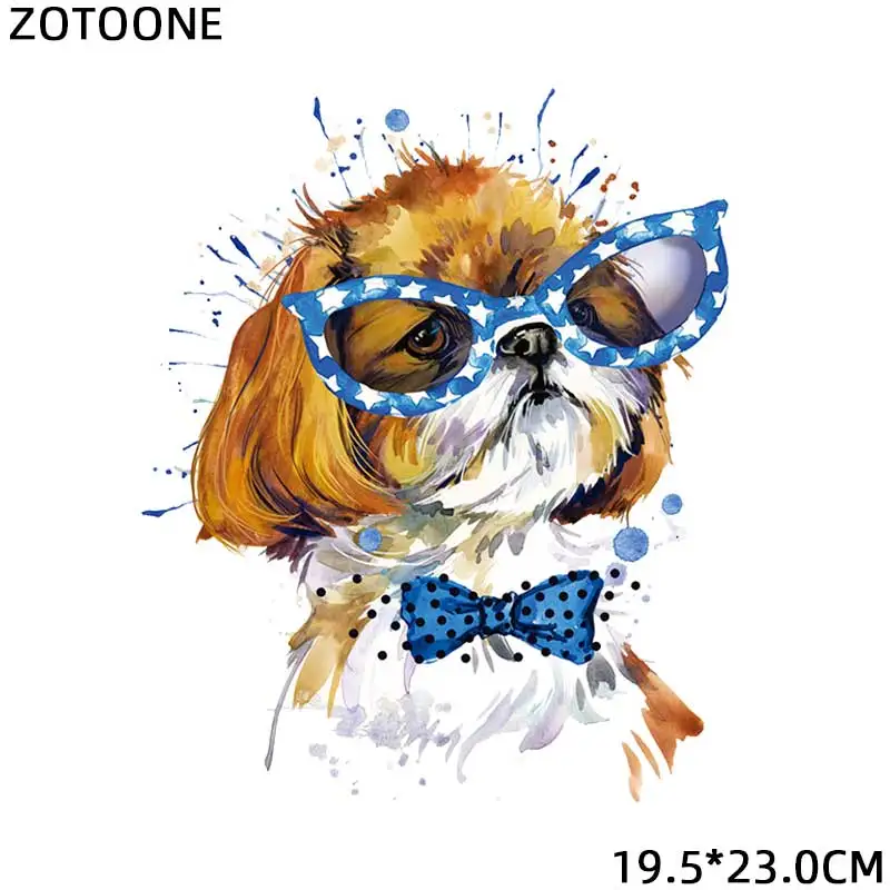 4 ZOTOONE волк собака кошка теплопередача патчи для аппликация на одежду DIY милый набор патчей животное железо на футболке напечатано G - Цвет: 4