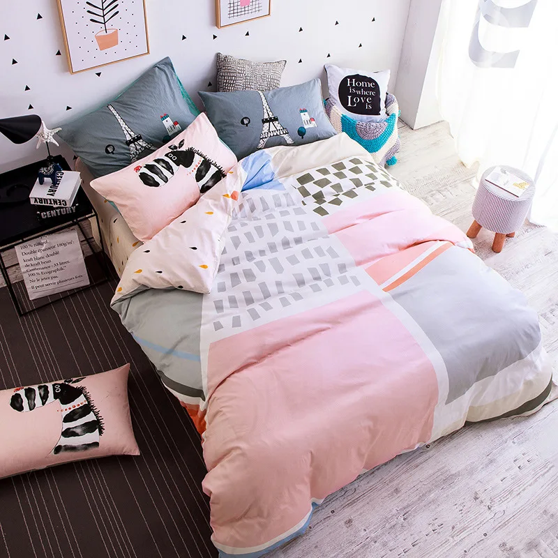 Скандинавский стиль с высококачественной хлопковой реактивной печатью мягкое