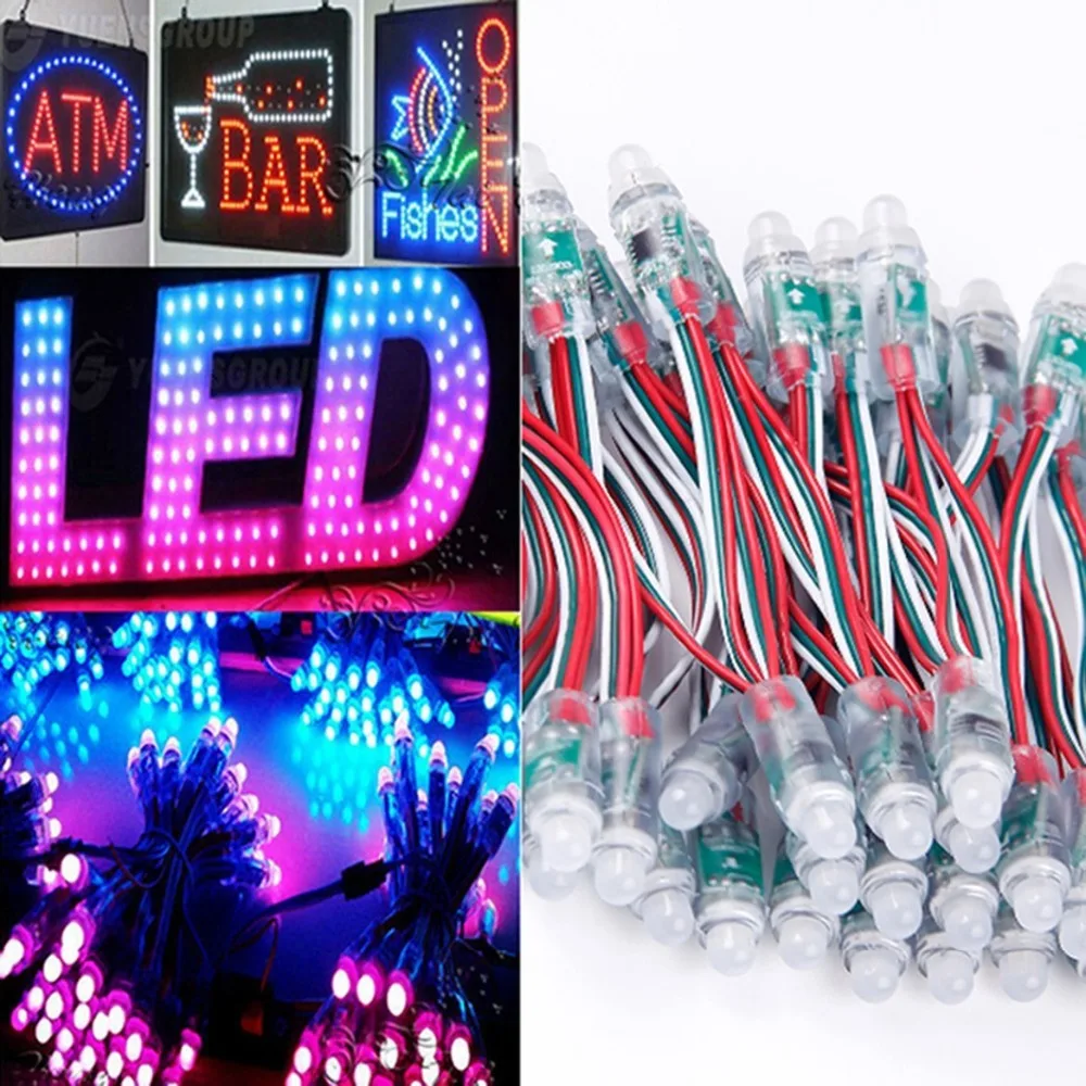 1000 шт. WS2811 Светодиодный пиксельный модуль водонепроницаемая полноцветная