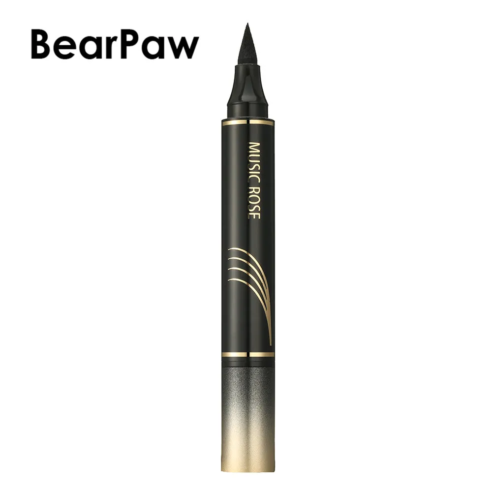 BearPaw длительный моды eyeshandow штамп Для женщин Красота макияжная подводка для глаз двойной черных кругов под глазами тени штамп гелевая ручка Водонепроницаемый