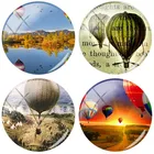 _ Воздушный шар, круглый стеклянный кабошон с изображением индейки, аксессуары для ювелирных изделий сделай сам 25 мм