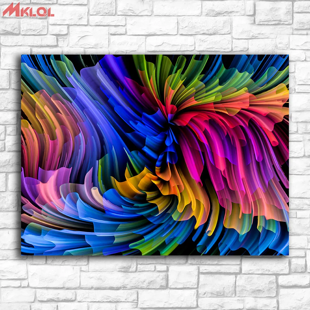 

Fashion Oil Painting 5-(12) Colored line clouds Paiting Home Decor On Canvas Modern Wall Art Canvas Print Poster Canvas Painting