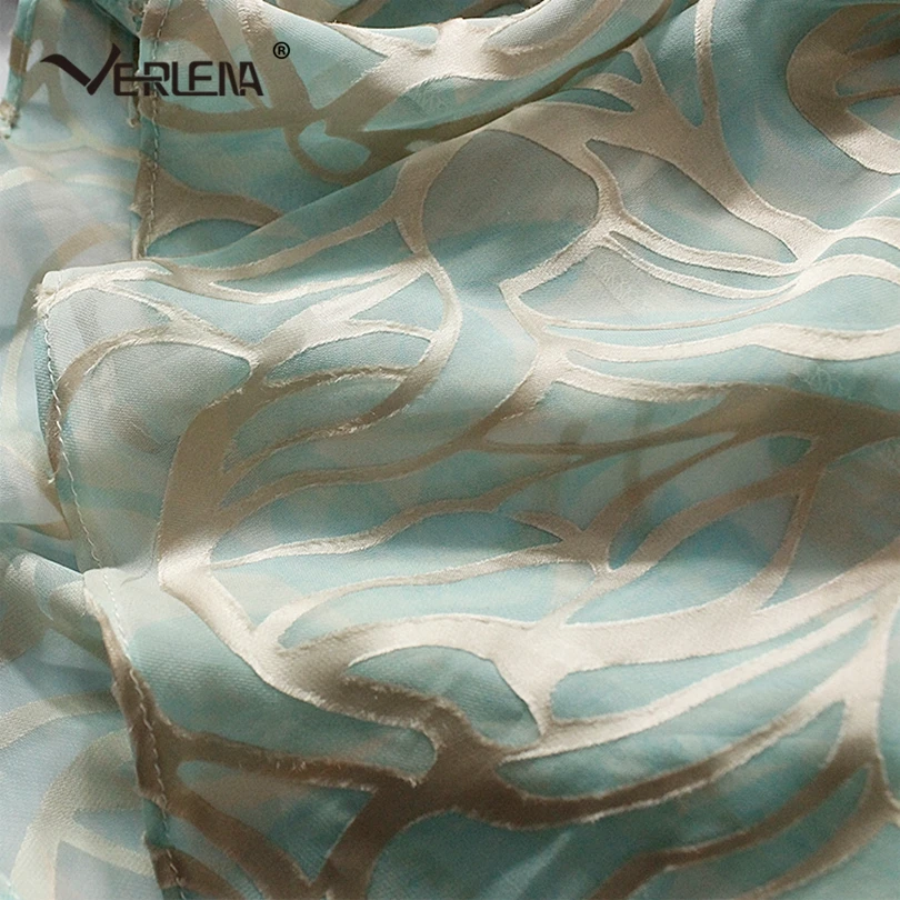 Verlena винтажное Зеленое Шелковое Платье женское без рукавов с круглым вырезом и