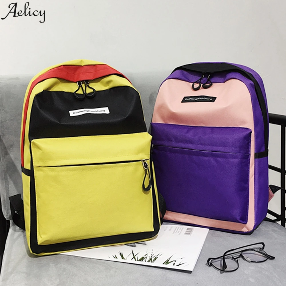 Aelicy женский рюкзак Женский школьный дорожная сумка для пешего туризма цветная