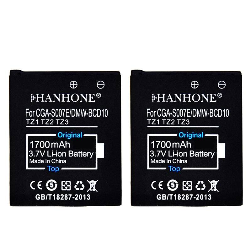 Аккумулятор и зарядное устройство с ЖК-дисплеем для Panasonic DMC TZ1 TZ2 TZ3 TZ5 TZ4 TZ50 TZ11 TZ15 1700