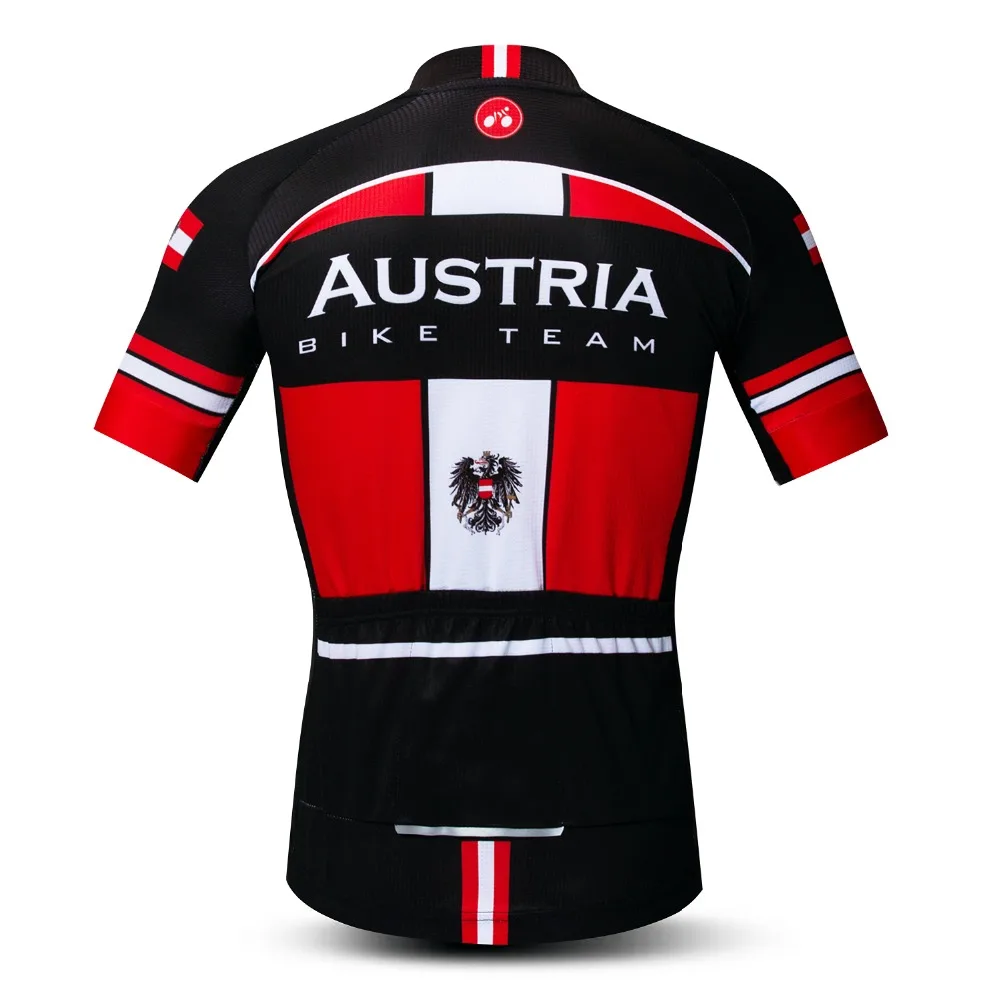 Мужская велосипедная Джерси одежда Ropa Ciclismo Maillot велосипедная майка летняя велосипедная MTB рубашка Топ Спортивная одежда Австрия команда красный