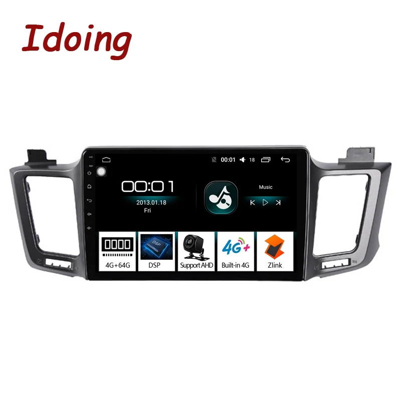 Idoing автомобильный мультимедийный плеер на Android 10 2 экран 8 1 дюйма 4 Гб + 64 ГБ |