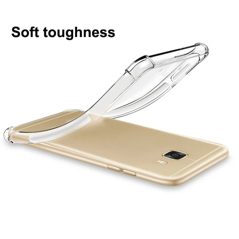 Ультра тонкий прозрачный силиконовый чехол из ТПУ для Samsung Galaxy C7 Pro защиты