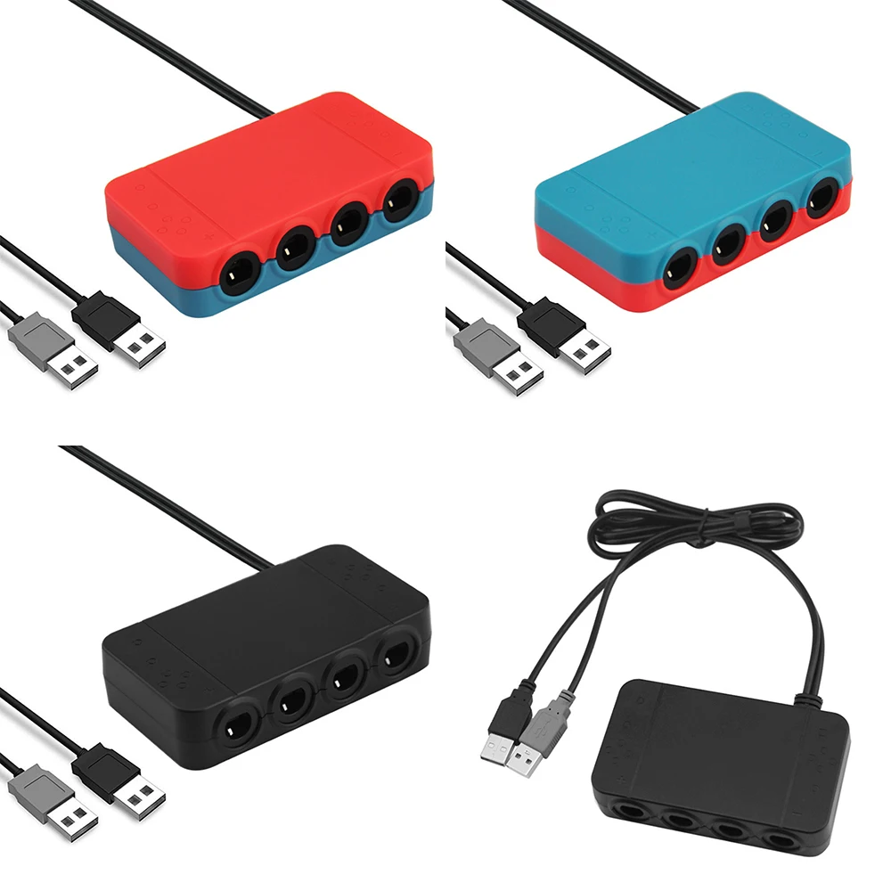 4 порта для контроллера GameCube/N G C адаптер конвертер WiiU и PC USB Nintendo Switch Super удар