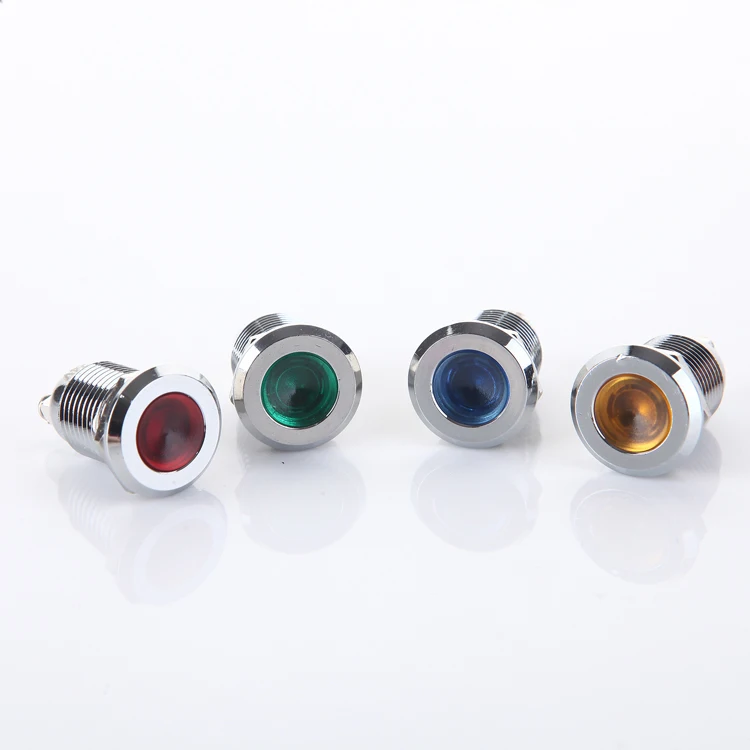 Индикатор для металлического оборудования 12 мм светодиодный индикатор рабочего