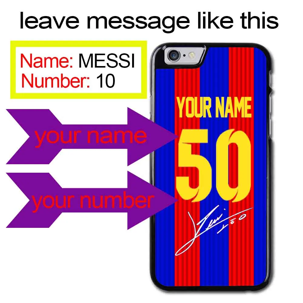 Изготовленный На Заказ Барселона чехол с надписью &quotMESSI&quot Чехол для samsung A3 A5 A6 A7 A8