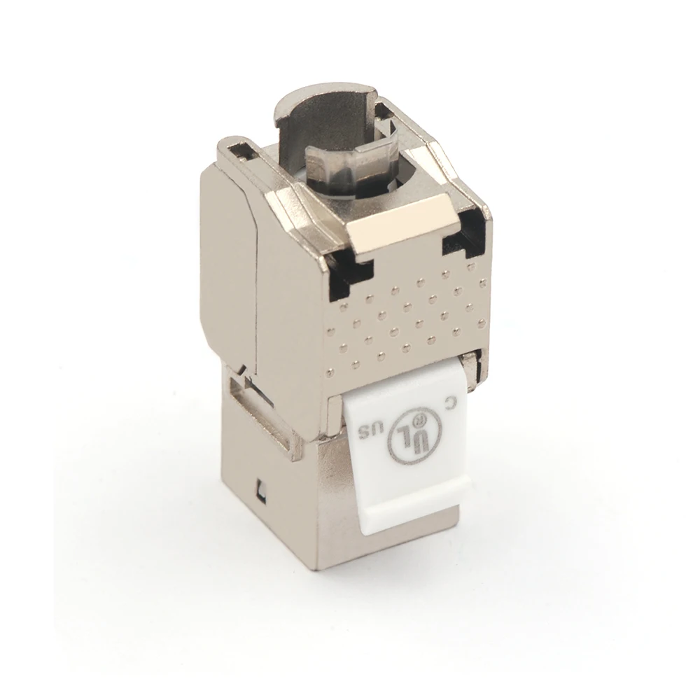UL 3 шт. RJ45 Cat6 CAT.6 (класс Ea) 180 градусов экранированный металлический сети Keystone Jack для