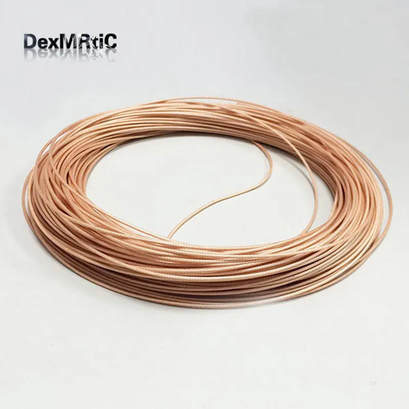 1 метр RG178 высокая температура коричневый прозрачный OD1.8 RF коаксиальный кабель 100