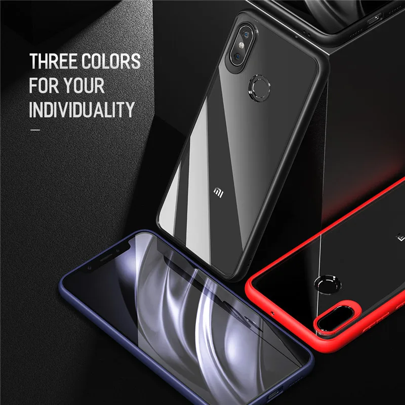 Тонкий чехол ROCK для Xiaomi Mi 8, мягкий чехол из ТПУ+ жесткого поликарбоната, сверхпрочный защитный силиконовый чехол для Xiaomi Mi 8
