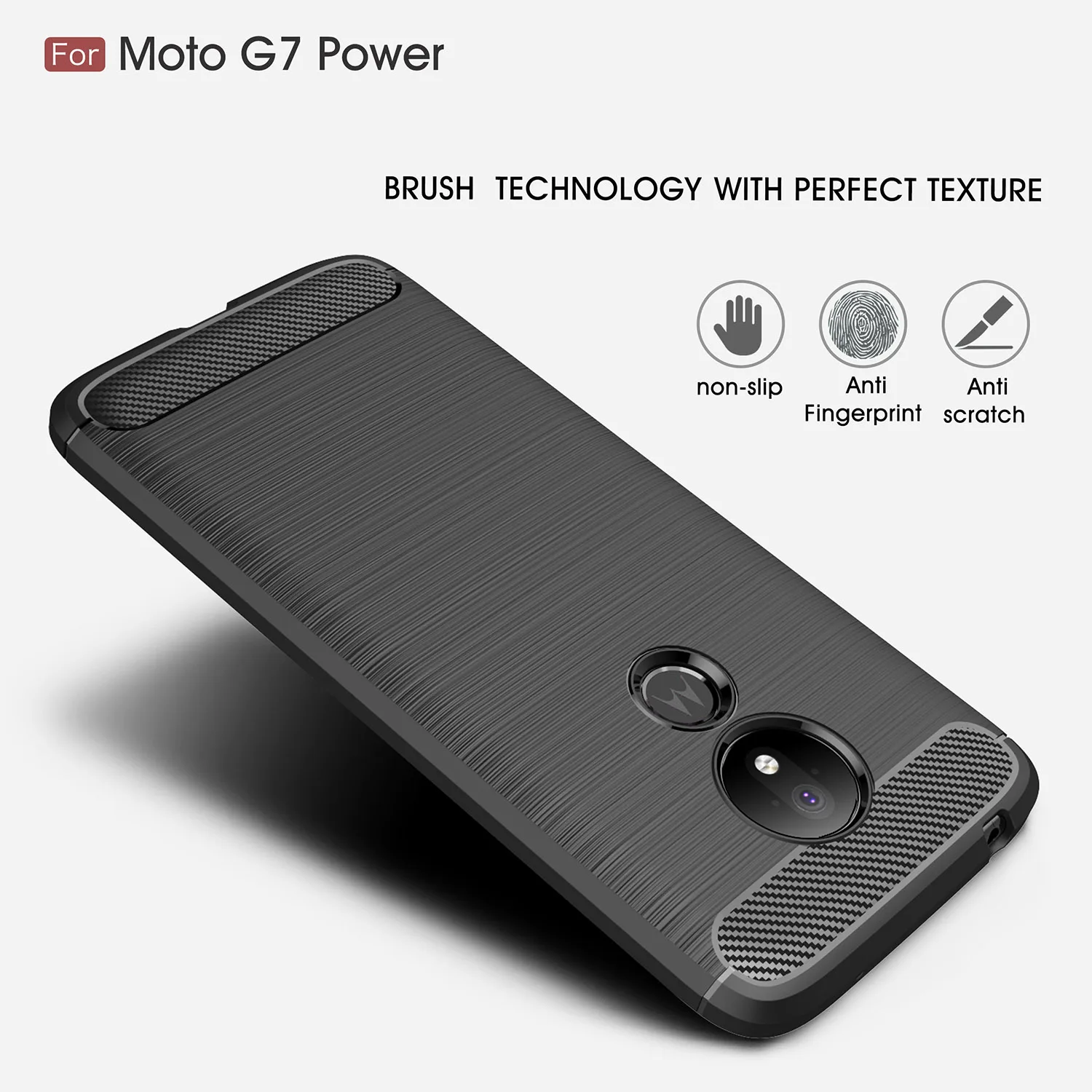 Чехол для Motorola Moto G7 Power MOTO G 7 из углеродного волокна ТПУ чехол телефона Bumper мягкий