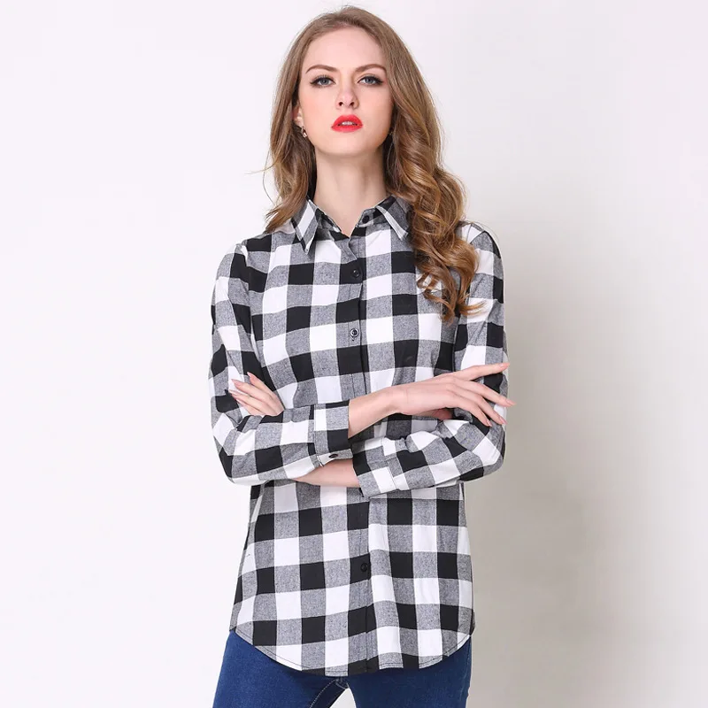 Женская блузка с отложным воротником хлопковая хорошего качества на лето и весну