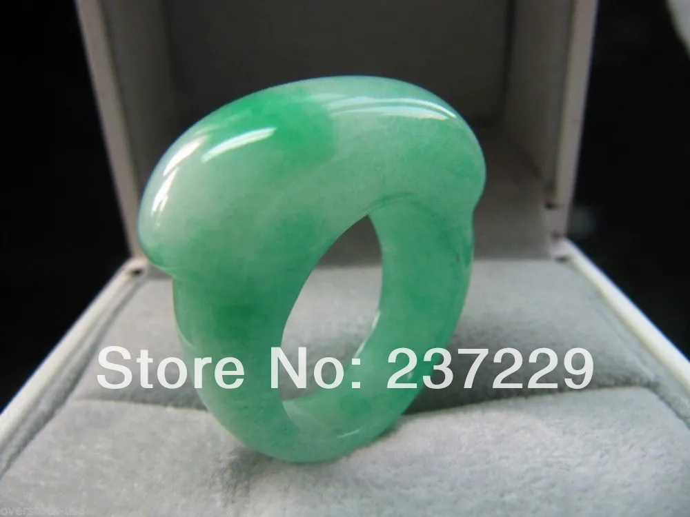 Хит продаж китайский зеленый нефрит/жадеитовое кольцо/размер|jadeite ring|ring