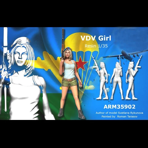 

1/35 VDV girl Resin kit Figure soldiers GK Uncoated No colour