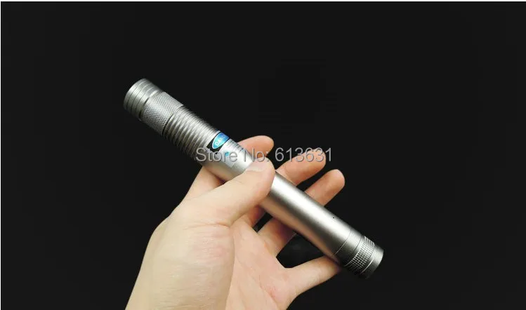 Регулируемый 450nm 200000 м Высокое Мощность Синяя лазерная указка Pen Visible Beam ожога