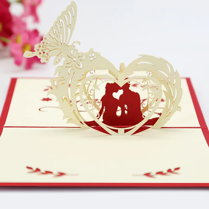 valentines 3D всплывающие открытки-приглашения на свадьбу вечерние приглашения детский душ Подарки Свадебные поздравительные открытки юбилейные подарки открытка с единорогом - Цвет: valentines