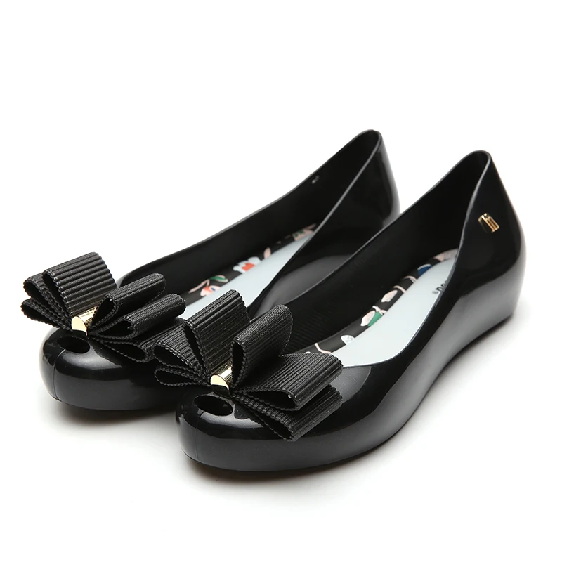 black Melissa Ultragirl/ г.; женские сандалии на плоской подошве; Брендовая женская прозрачная обувь Melissa; женские прозрачные сандалии; женская прозрачная обувь - Цвет: black