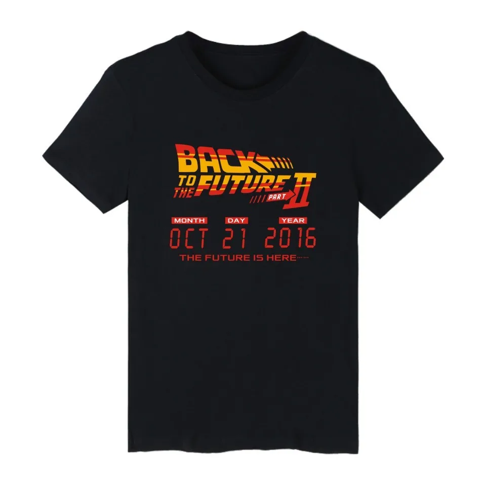 Мужская футболка с надписью Back to the Future Science Повседневная облегающая из 100% хлопка