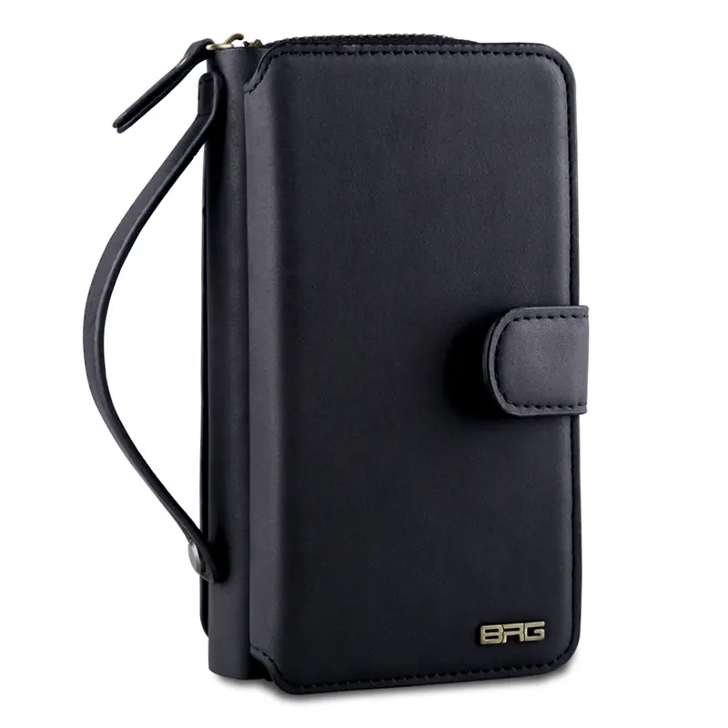 2In1 Многофункциональный молния леди сумки из натуральной кожи для Samsung Galaxy S8 плюс