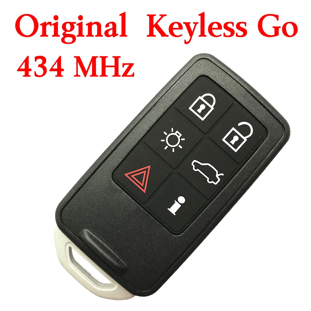 Оригинальный 434 МГц 5 + 1 кнопочный умный БЕСКЛЮЧЕВОЙ ключ для Volvo S60 V60 XC60 S80|Ключ от