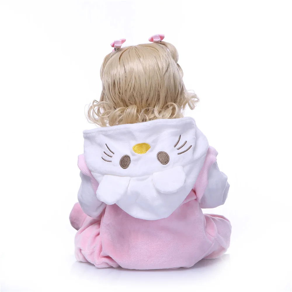 46 см мини Boneca Reborn все силиконовые виниловые Боди Детские куклы Bebe кукла с